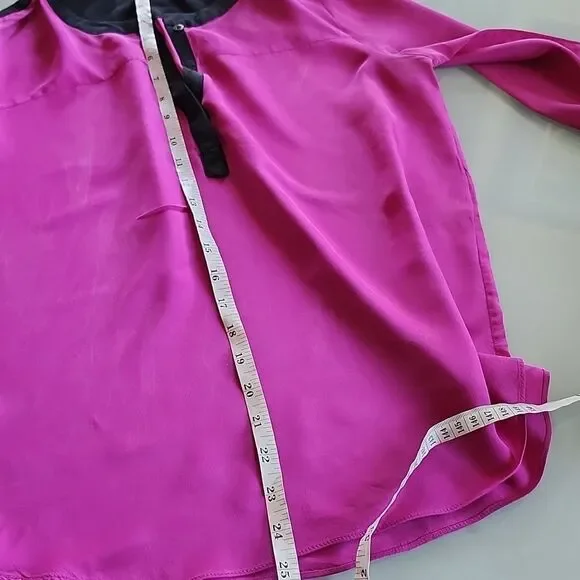 Diane Von Furstenberg Silk Blouse Size 0 Quiet Luxury - Picture 9 of 10